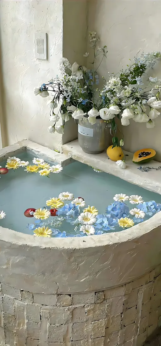 鲜花浴缸|背景图片 - 花瓣浴治愈浴室布置「哲风壁纸」 鲜花浴缸|背景图片 - 花瓣浴治愈浴室布置「哲风壁纸」