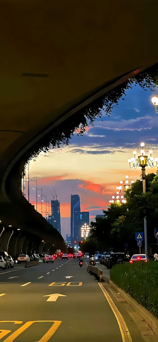 城市黄昏马路|街景背景图片 - 晚霞高楼路灯车流街景「哲风壁纸」 城市黄昏马路|街景背景图片 - 晚霞高楼路灯车流街景「哲风壁纸」