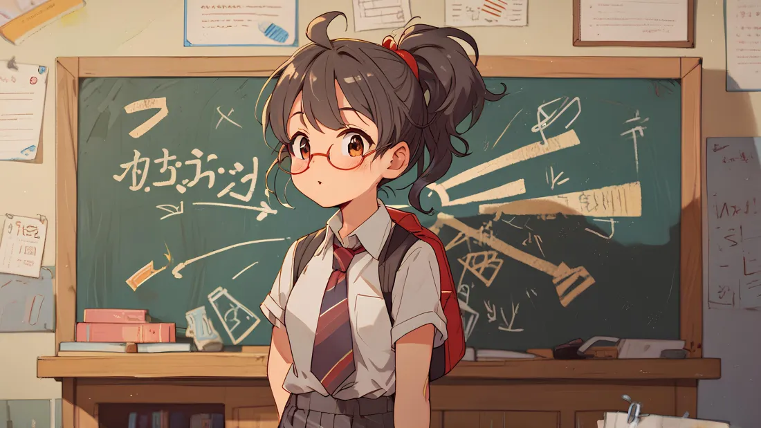 6k二次元女孩壁纸|教室背景图片 - 校服马尾戴眼镜女学生「哲风壁纸」 6k二次元女孩壁纸|教室背景图片 - 校服马尾戴眼镜女学生「哲风壁纸」