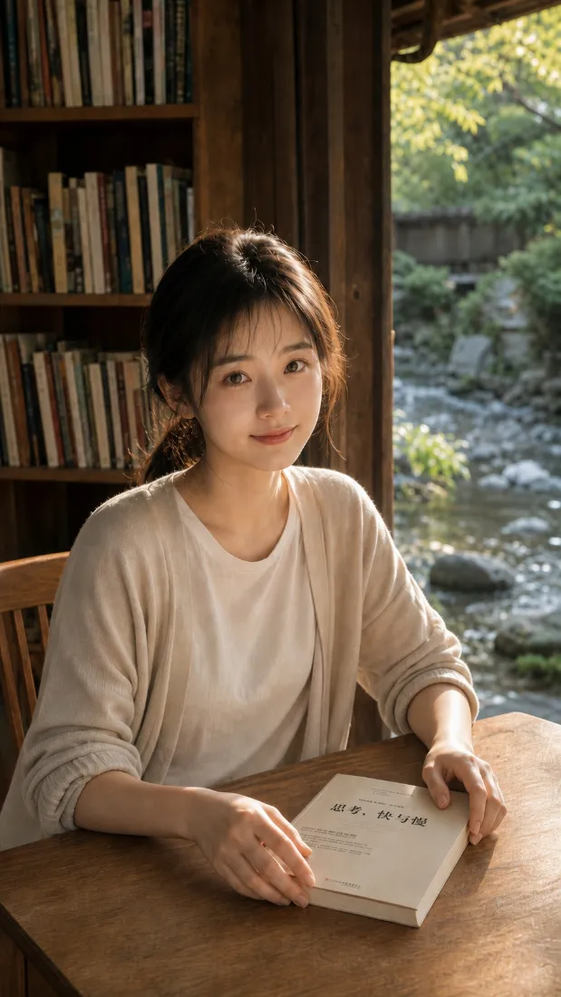 阅读少女手机壁纸｜窗边书桌背景图片 - 静谧书香氛围「哲风壁纸」