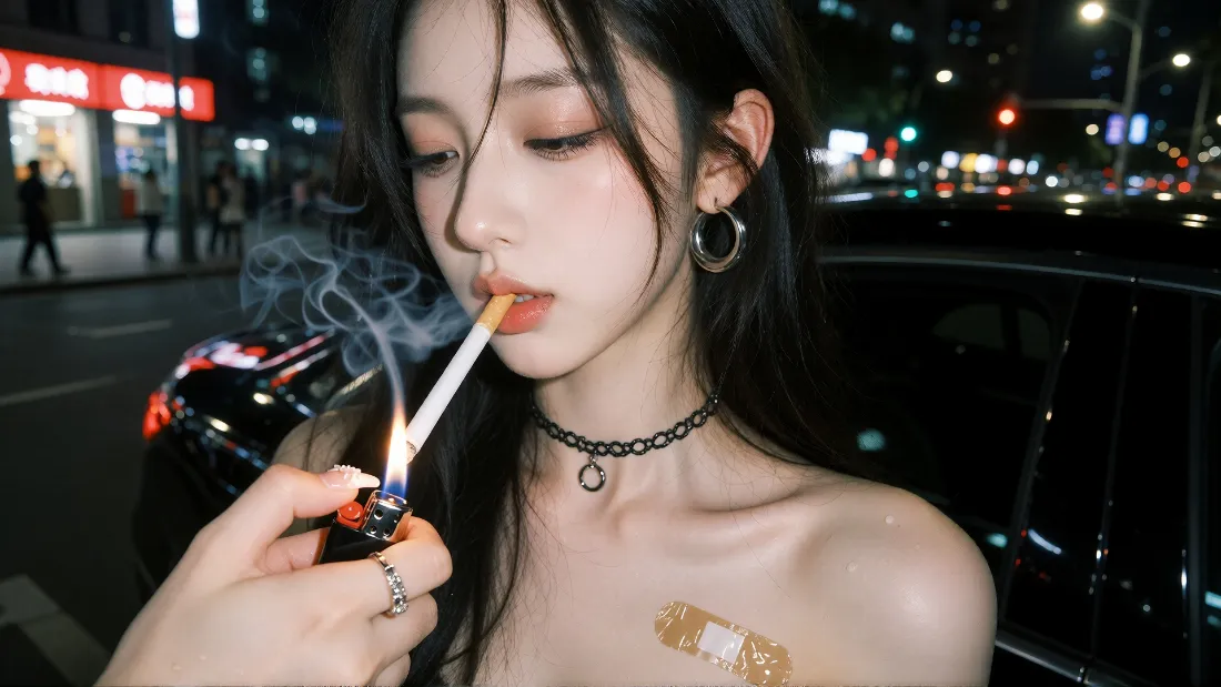 2k酷感女生壁纸|夜晚街头背景图片 - 点烟氛围感人像「哲风壁纸」 2k酷感女生壁纸|夜晚街头背景图片 - 点烟氛围感人像「哲风壁纸」