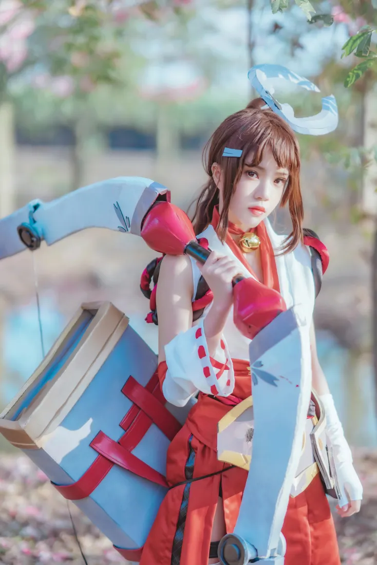 伽罗花见巫女手机壁纸|桜桃喵cosplay - 王者荣耀户外巫女造型「哲风壁纸」 伽罗花见巫女手机壁纸|桜桃喵cosplay - 王者荣耀户外巫女造型「哲风壁纸」