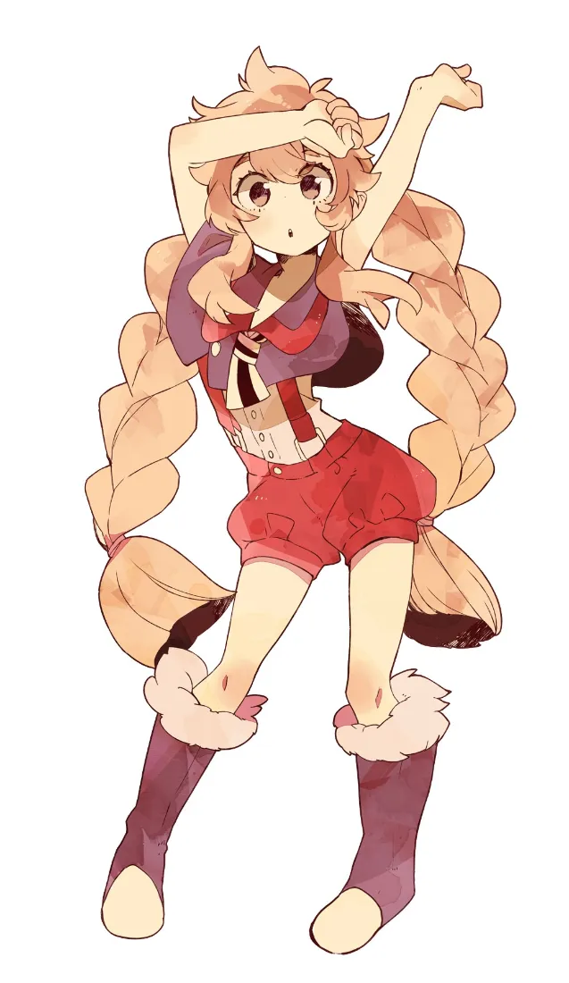 双麻花辫兽耳女孩手机壁纸|二次元插画背景图片 - 可爱元气少女形象「哲风壁纸」 双麻花辫兽耳女孩手机壁纸|二次元插画背景图片 - 可爱元气少女形象「哲风壁纸」