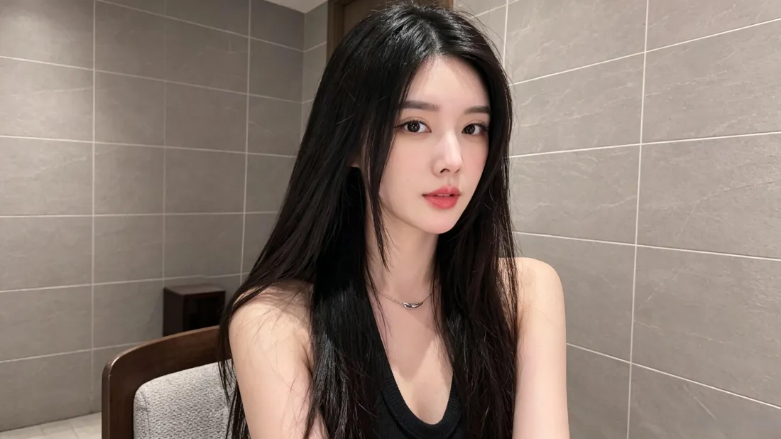 3k黑长直美女壁纸|室内自拍背景图片 - 黑色无袖穿搭「哲风壁纸」 3k黑长直美女壁纸|室内自拍背景图片 - 黑色无袖穿搭「哲风壁纸」
