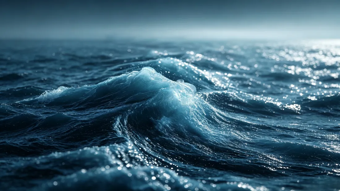 3k海浪壁纸｜波光粼粼海面背景图片 - 深蓝海洋「哲风壁纸」