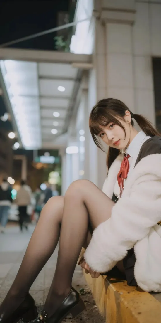 JK制服美女手机壁纸|夜晚街拍背景图片 - 黑丝双马尾造型「哲风壁纸」 JK制服美女手机壁纸|夜晚街拍背景图片 - 黑丝双马尾造型「哲风壁纸」