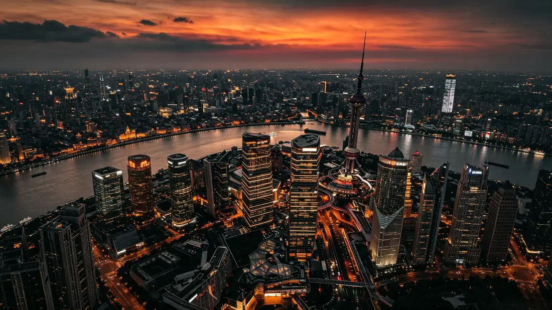 3k上海陆家嘴|黄昏夜景背景图片 - 黄浦江畔城市天际线航拍「哲风壁纸」 3k上海陆家嘴|黄昏夜景背景图片 - 黄浦江畔城市天际线航拍「哲风壁纸」