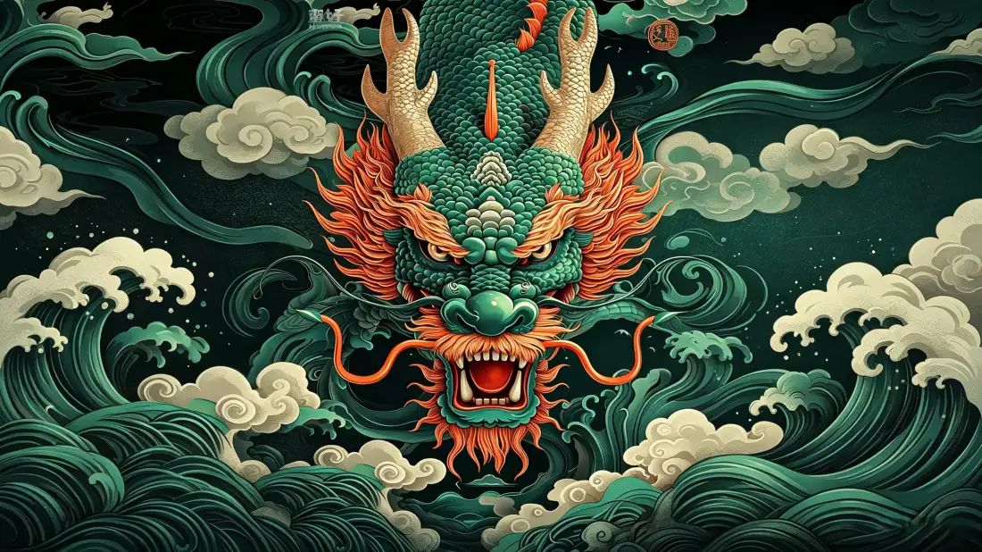 3k中国龙壁纸|国潮祥云背景图片 - 海浪国风插画「哲风壁纸」 3k中国龙壁纸|国潮祥云背景图片 - 海浪国风插画「哲风壁纸」