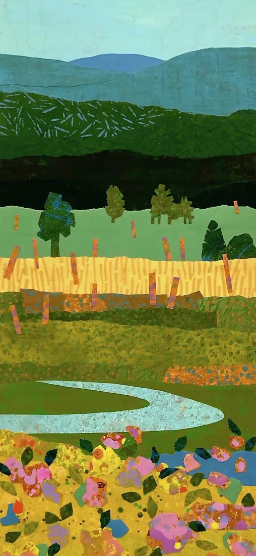 郊野风景手机壁纸|湖水花丛背景图片 - 田野山林插画「哲风壁纸」 郊野风景手机壁纸|湖水花丛背景图片 - 田野山林插画「哲风壁纸」