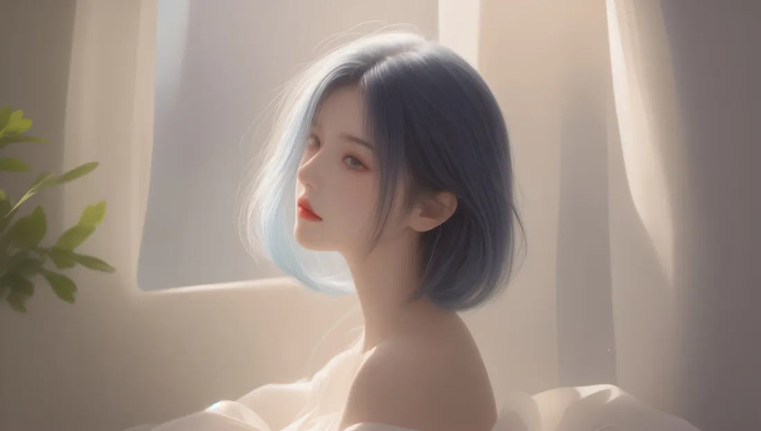 4k蓝发少女壁纸|窗边阳光背景图片 - 治愈居家氛围感「哲风壁纸」 4k蓝发少女壁纸|窗边阳光背景图片 - 治愈居家氛围感「哲风壁纸」