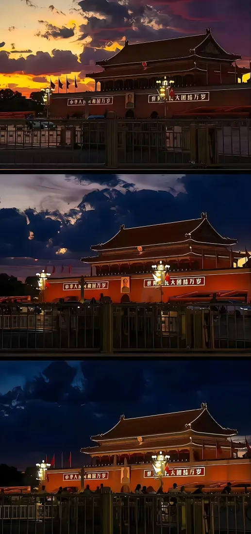 天安门手机壁纸|红墙古建背景图片 - 黄昏入夜渐变风景「哲风壁纸」 天安门手机壁纸|红墙古建背景图片 - 黄昏入夜渐变风景「哲风壁纸」
