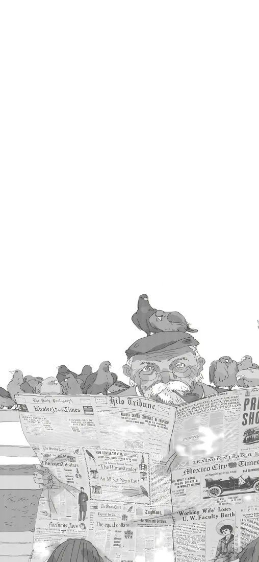 拼贴风黑白插画|艺术背景图片 - 鸽子报纸创意画面「哲风壁纸」 拼贴风黑白插画|艺术背景图片 - 鸽子报纸创意画面「哲风壁纸」