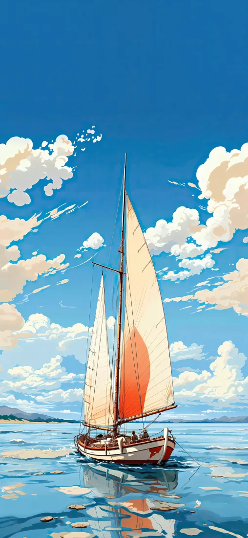 帆船风景|海洋蓝天背景图片 - 晴空白云海面航行「哲风壁纸」 帆船风景|海洋蓝天背景图片 - 晴空白云海面航行「哲风壁纸」