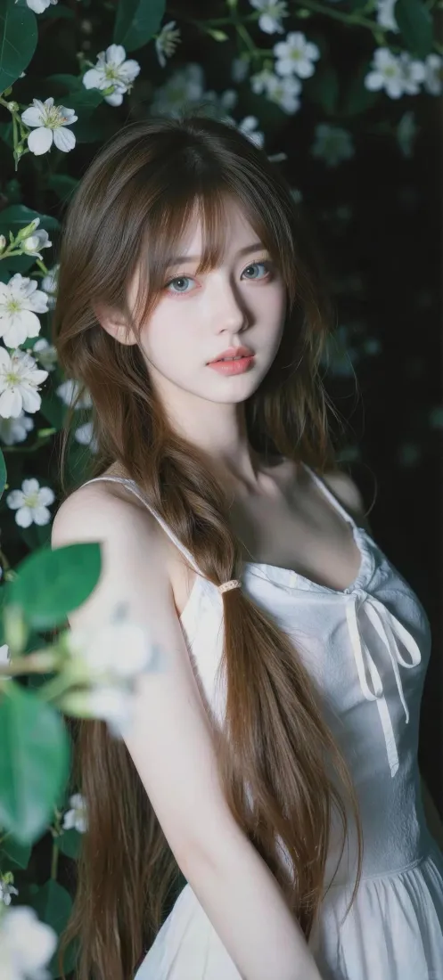 白衣少女手机壁纸|白花绿叶背景图片 - 森系氛围感「哲风壁纸」 白衣少女手机壁纸|白花绿叶背景图片 - 森系氛围感「哲风壁纸」