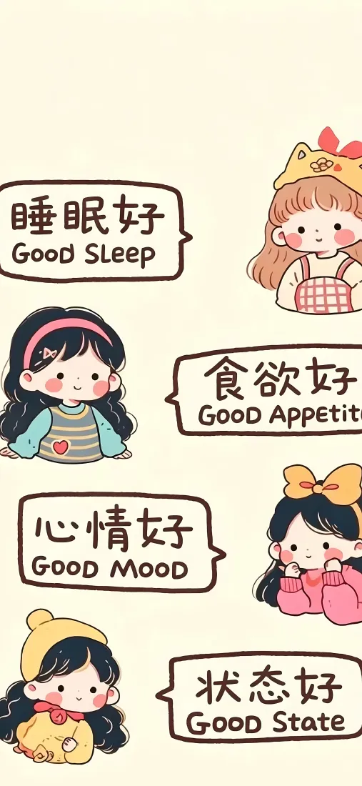 卡通女孩手机壁纸｜治愈日常背景图片 - 美好祝愿「哲风壁纸」
