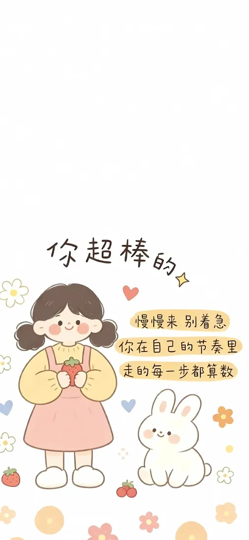 治愈女孩兔子手机壁纸|你超棒的背景图片 - 鼓励文字「哲风壁纸」 治愈女孩兔子手机壁纸|你超棒的背景图片 - 鼓励文字「哲风壁纸」
