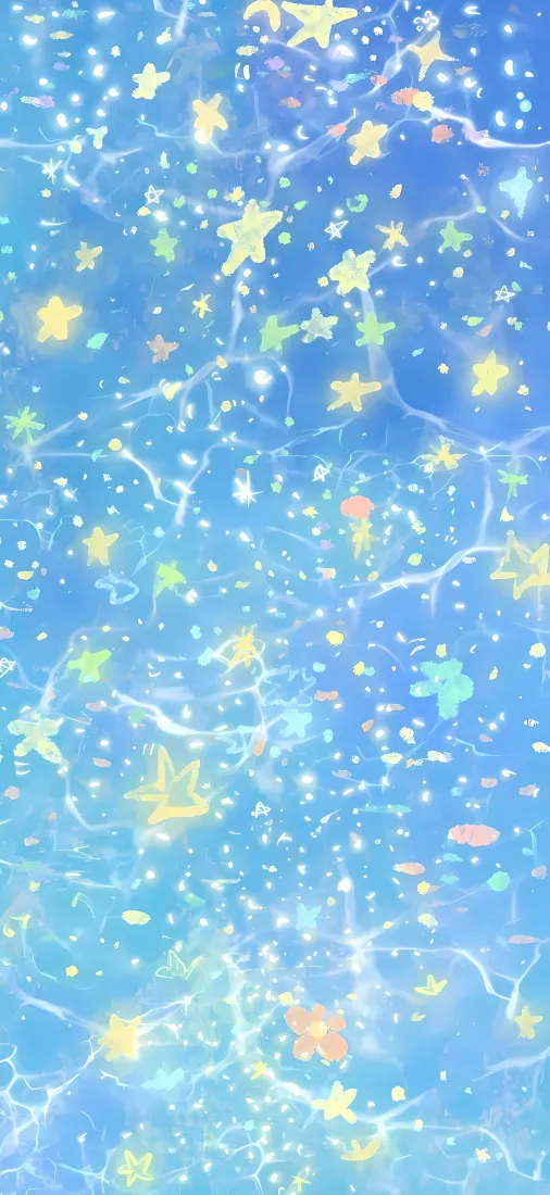 星星手机壁纸｜梦幻闪光背景图片 - 蓝色光斑「哲风壁纸」