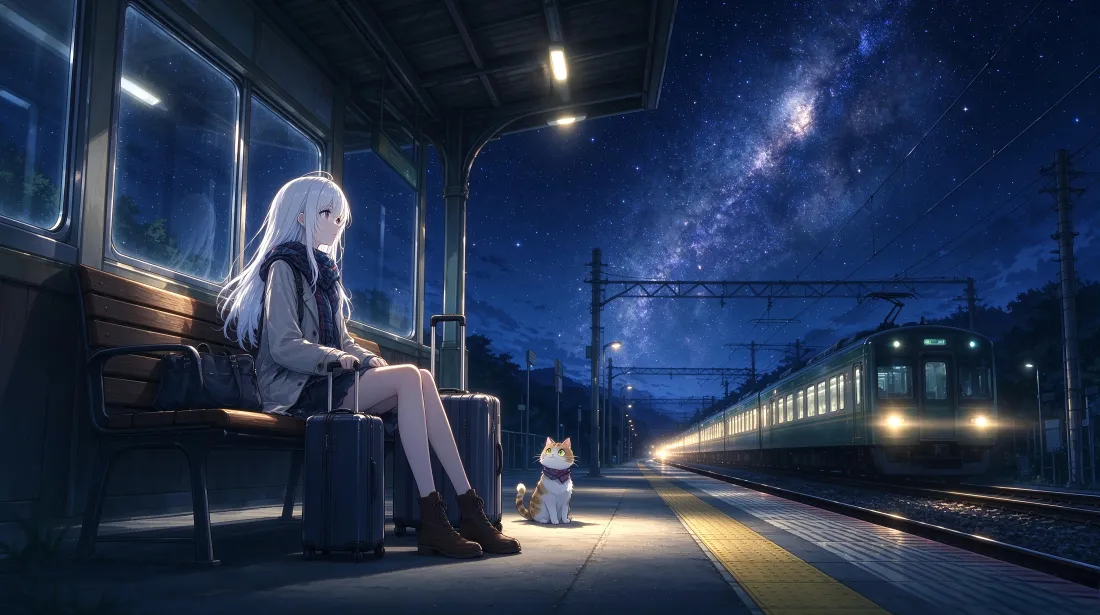4k路灯壁纸 - 夜晚 - 长椅 - 星空「哲风壁纸」