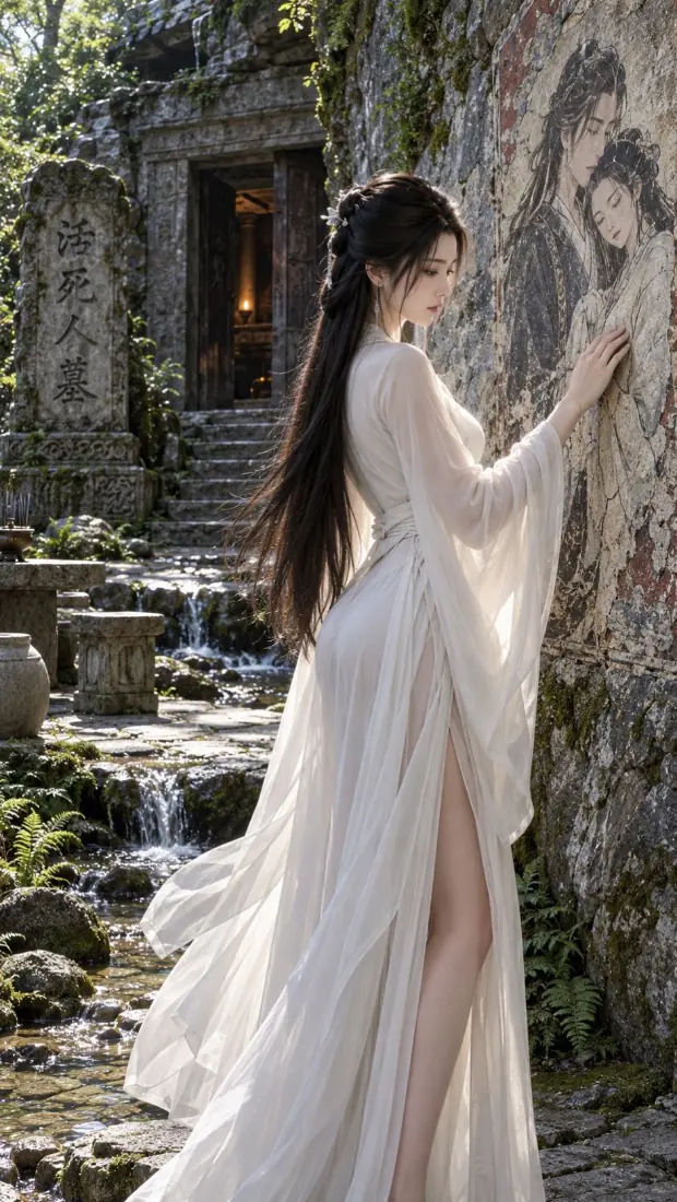 4k长发壁纸 - 苔藓 - 石屋 - 小龙女「哲风壁纸」
