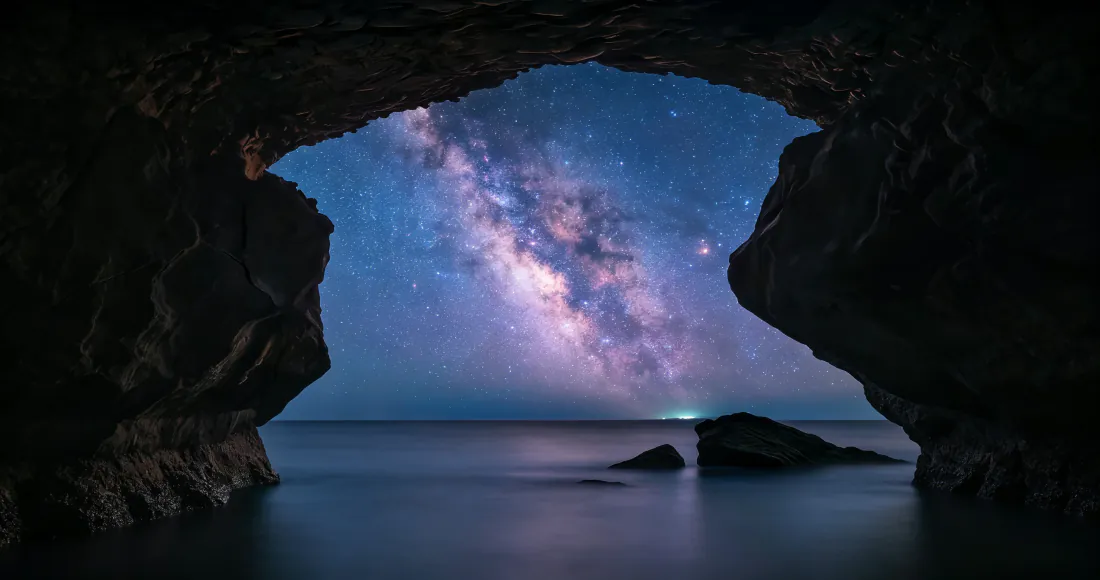 3k银河星空|洞穴海景背景图片 - 静谧暗夜星河风光「哲风壁纸」 3k银河星空|洞穴海景背景图片 - 静谧暗夜星河风光「哲风壁纸」