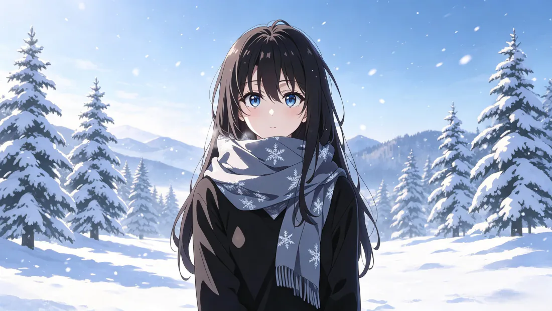 3k雪天动漫少女壁纸|雪地松林背景图片 - 冬日二次元少女「哲风壁纸」 3k雪天动漫少女壁纸|雪地松林背景图片 - 冬日二次元少女「哲风壁纸」