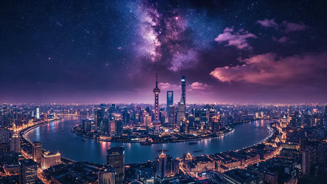 3k上海陆家嘴夜景壁纸|星空银河背景图片 - 黄浦江城市天际线「哲风壁纸」 3k上海陆家嘴夜景壁纸|星空银河背景图片 - 黄浦江城市天际线「哲风壁纸」