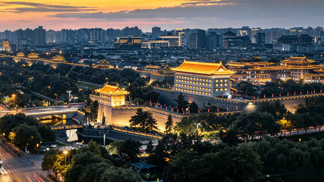 3k永宁门壁纸|西安城墙夜景背景图片 - 古都城楼黄昏航拍「哲风壁纸」 3k永宁门壁纸|西安城墙夜景背景图片 - 古都城楼黄昏航拍「哲风壁纸」