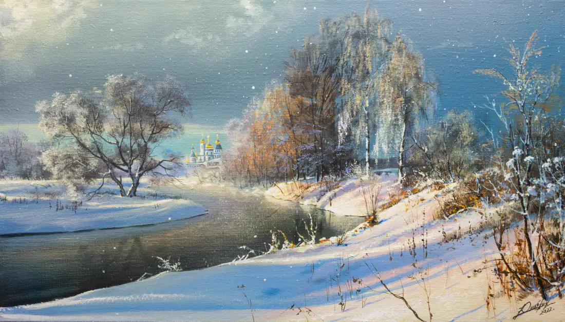 4k冬日雪林河畔油画|风景背景图片 - 雾凇河流暖阳雪景「哲风壁纸」 4k冬日雪林河畔油画|风景背景图片 - 雾凇河流暖阳雪景「哲风壁纸」