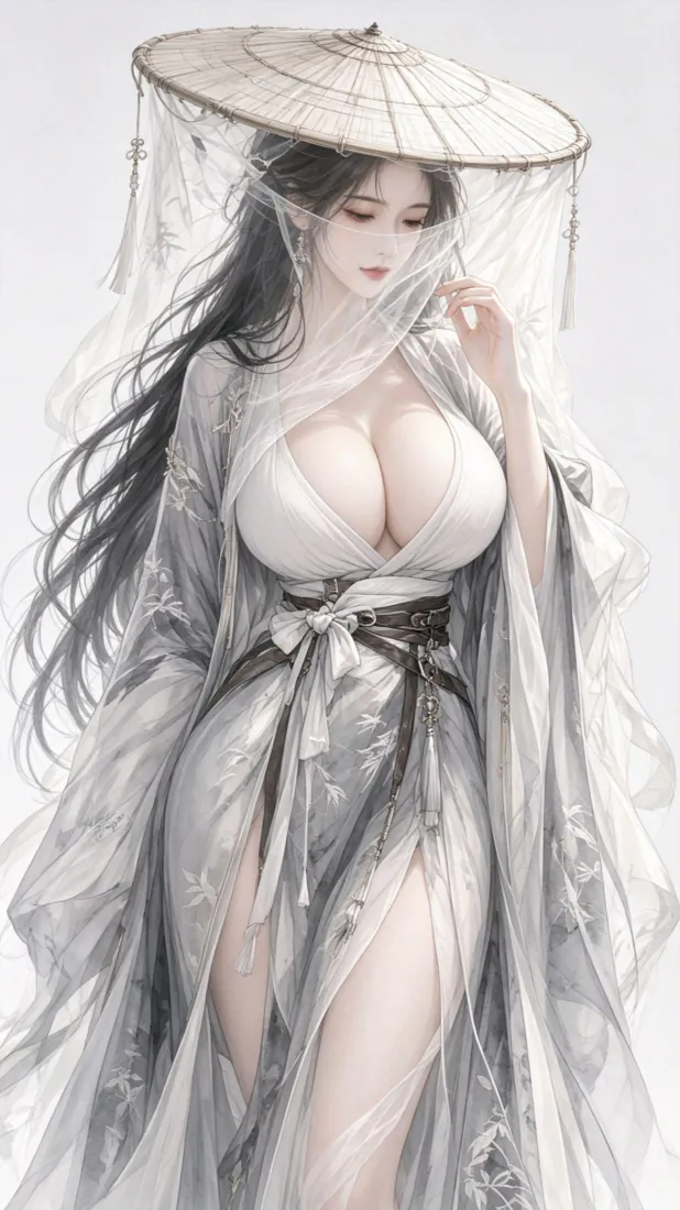 古风仙侠女子手机壁纸|斗笠薄纱背景图片 - 水墨风性感立绘「哲风壁纸」 古风仙侠女子手机壁纸|斗笠薄纱背景图片 - 水墨风性感立绘「哲风壁纸」