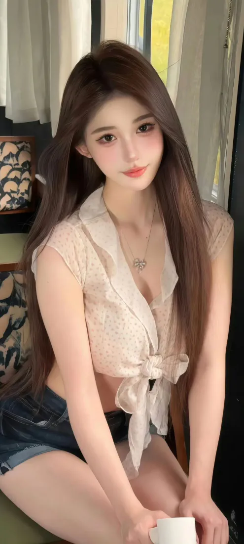 长发美女手机壁纸|居家背景图片 - 白衬衫牛仔短裤「哲风壁纸」 长发美女手机壁纸|居家背景图片 - 白衬衫牛仔短裤「哲风壁纸」