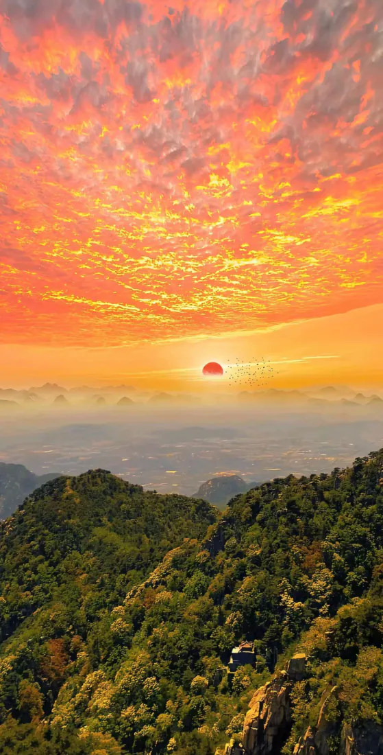 日落山林手机壁纸|晚霞天空背景图片 - 落日夕阳自然风景「哲风壁纸」 日落山林手机壁纸|晚霞天空背景图片 - 落日夕阳自然风景「哲风壁纸」