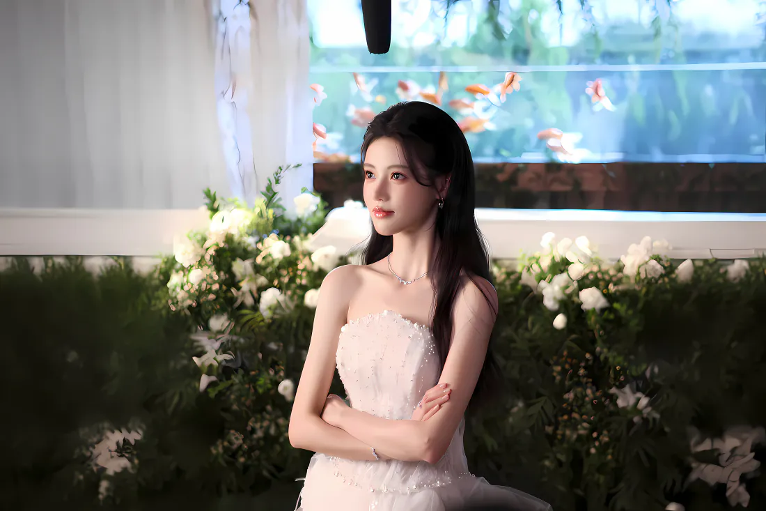 4k孙珍妮壁纸|浅粉抹胸礼服背景图片 - 花墙金鱼缸活动现场「哲风壁纸」 4k孙珍妮壁纸|浅粉抹胸礼服背景图片 - 花墙金鱼缸活动现场「哲风壁纸」
