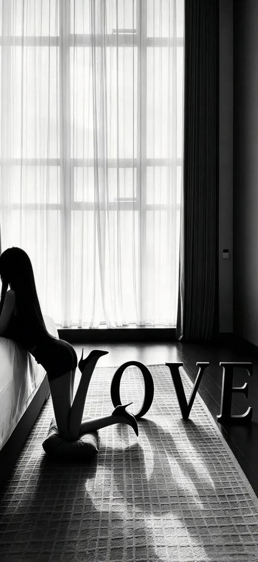 LOVE人像剪影手机壁纸|窗边黑白背景图片 - 魅力氛围感「哲风壁纸」 LOVE人像剪影手机壁纸|窗边黑白背景图片 - 魅力氛围感「哲风壁纸」