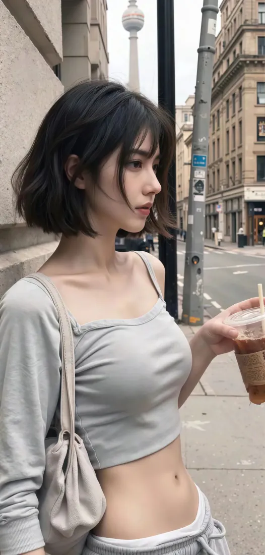 短发街拍美女手机壁纸|城市街景背景图片 - 辣妹穿搭「哲风壁纸」 短发街拍美女手机壁纸|城市街景背景图片 - 辣妹穿搭「哲风壁纸」