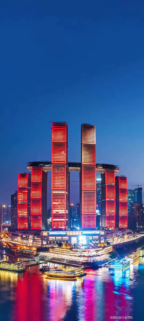 重庆来福士手机壁纸｜城市夜景背景图片 - 朝天门江景「哲风壁纸」