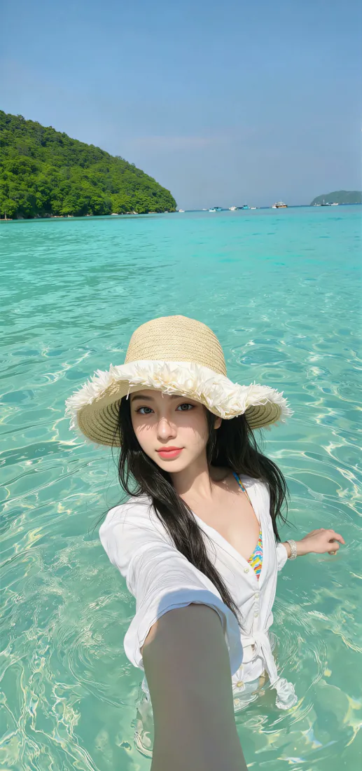 海边美女手机壁纸|碧海度假背景图片 - 草帽白衫海岛自拍「哲风壁纸」 海边美女手机壁纸|碧海度假背景图片 - 草帽白衫海岛自拍「哲风壁纸」