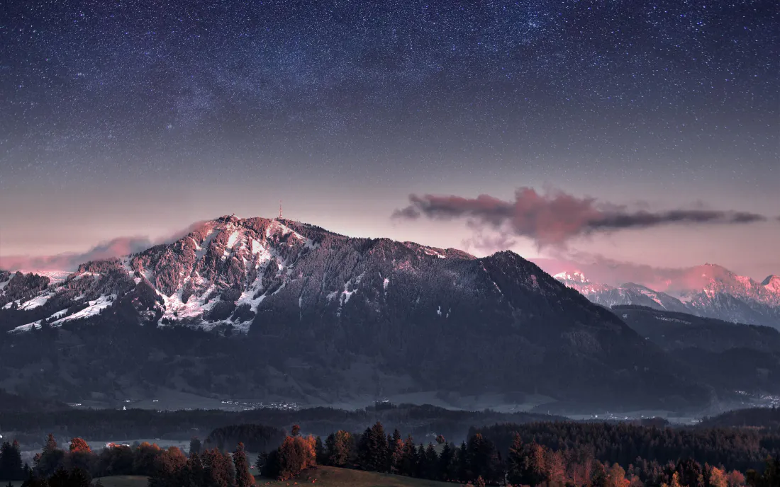3k雪山星空壁纸|暮色山景背景图片 - 夜空森林自然风景「哲风壁纸」 3k雪山星空壁纸|暮色山景背景图片 - 夜空森林自然风景「哲风壁纸」