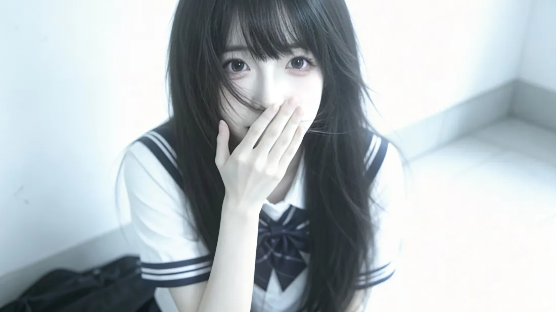 4k水手服美女壁纸｜JK制服背景图片 - 清冷室内少女「哲风壁纸」