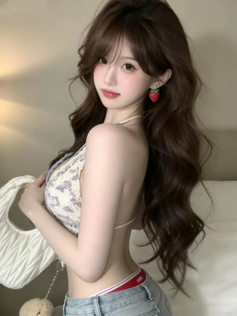 甜辣卷发少女手机壁纸|居家氛围背景图片 - 露腰吊带「哲风壁纸」 甜辣卷发少女手机壁纸|居家氛围背景图片 - 露腰吊带「哲风壁纸」