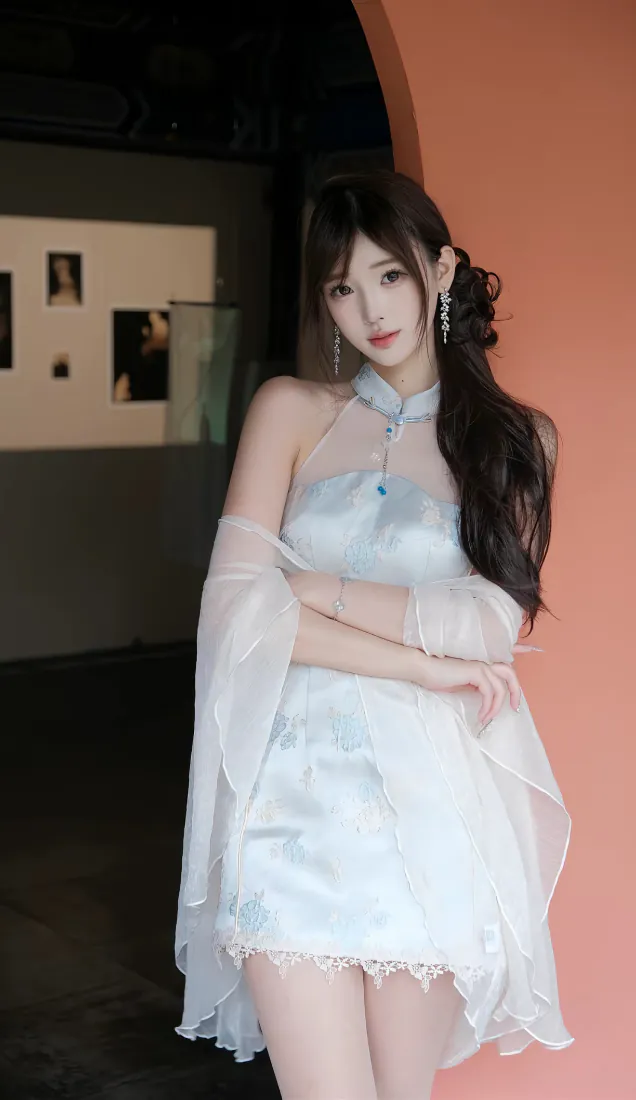 白裙长发美女手机壁纸|背景图片 - 室内写真「哲风壁纸」 白裙长发美女手机壁纸|背景图片 - 室内写真「哲风壁纸」