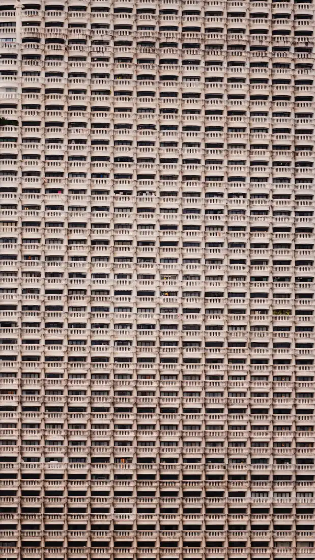 密集居民楼手机壁纸｜背景图片 - 重复窗格城市建筑俯瞰风景「哲风壁纸」