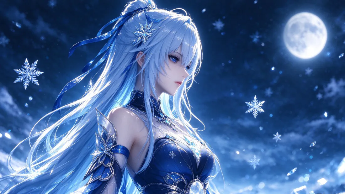 2k壁纸|星穹铁道镜流冰月少女月夜雪景背景图片「哲风壁纸」 2k壁纸|星穹铁道镜流冰月少女月夜雪景背景图片「哲风壁纸」
