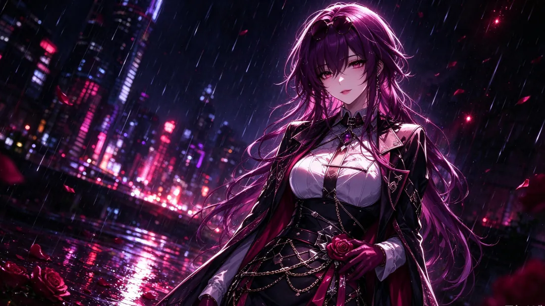 2k壁纸|星穹铁道卡芙卡雨夜霓虹都市背景图片「哲风壁纸」 2k壁纸|星穹铁道卡芙卡雨夜霓虹都市背景图片「哲风壁纸」