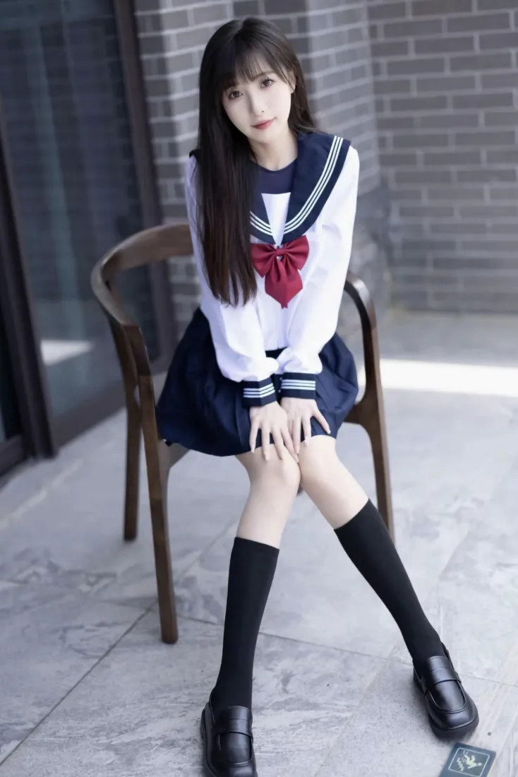 手机壁纸｜JK水手服少女 清新日系校园风写真背景图片「哲风壁纸」