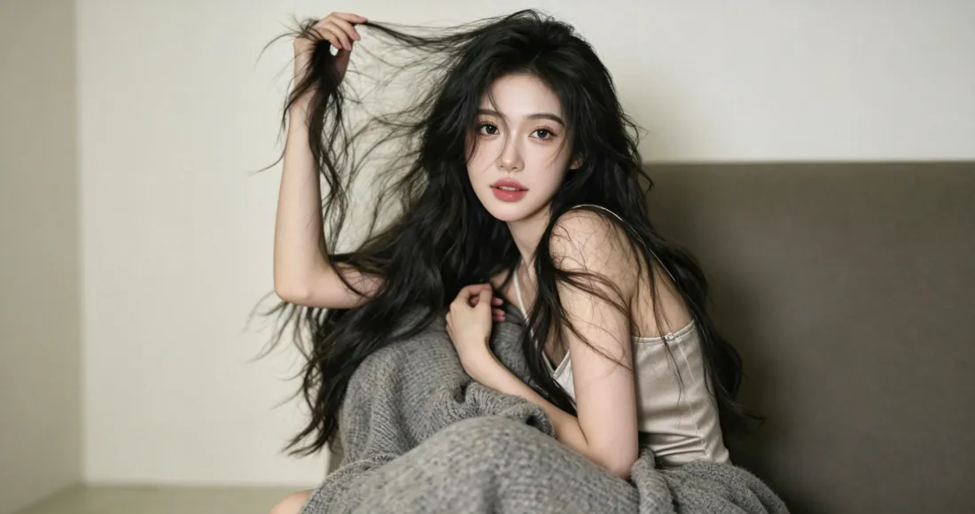 3k黑发长发少女|居家氛围感写真背景图片 - 慵懒卧室「哲风壁纸」 3k黑发长发少女|居家氛围感写真背景图片 - 慵懒卧室「哲风壁纸」