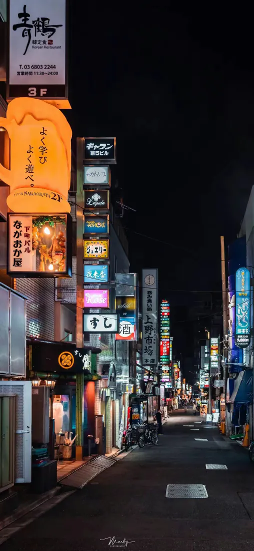 手机手机壁纸｜东京霓虹街景背景图片 - 日本繁华夜景街道「哲风壁纸」