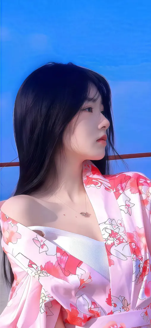 手机壁纸|露肩和服美女蓝天背景写真 - 黑发长发少女侧颜「哲风壁纸」 手机壁纸|露肩和服美女蓝天背景写真 - 黑发长发少女侧颜「哲风壁纸」