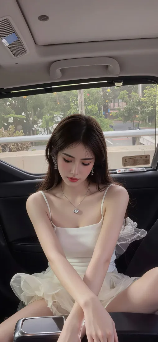 手机壁纸|车内白色吊带裙美女背景图片 - 性感写真「哲风壁纸」 手机壁纸|车内白色吊带裙美女背景图片 - 性感写真「哲风壁纸」