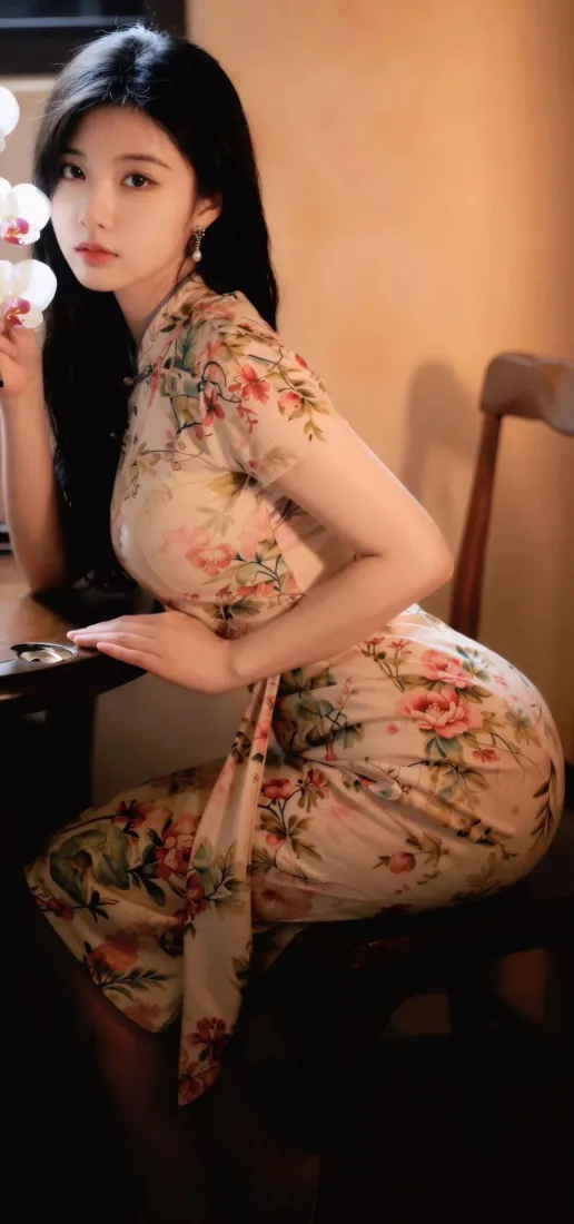 手机壁纸|碎花旗袍美女暖光室内写真背景图片「哲风壁纸」 手机壁纸|碎花旗袍美女暖光室内写真背景图片「哲风壁纸」