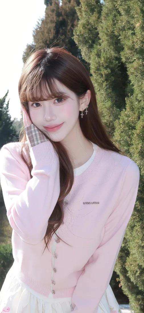 手机壁纸|纯欲风户外写真背景图片 - 粉色针织衫甜美女「哲风壁纸」 手机壁纸|纯欲风户外写真背景图片 - 粉色针织衫甜美女「哲风壁纸」